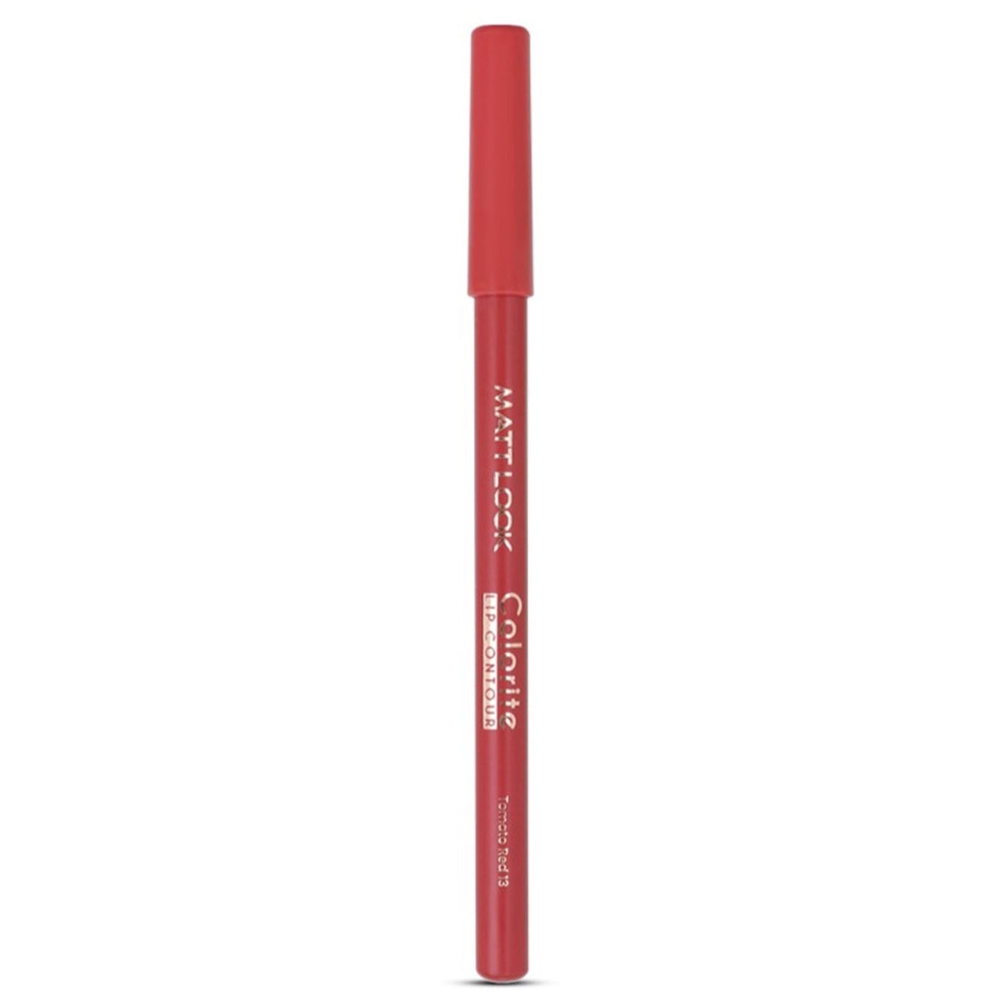 Matt Look Colorite Lip Contour Professional Matte Lip Color Pencil - Tomato Red 13 - Swadesiicart