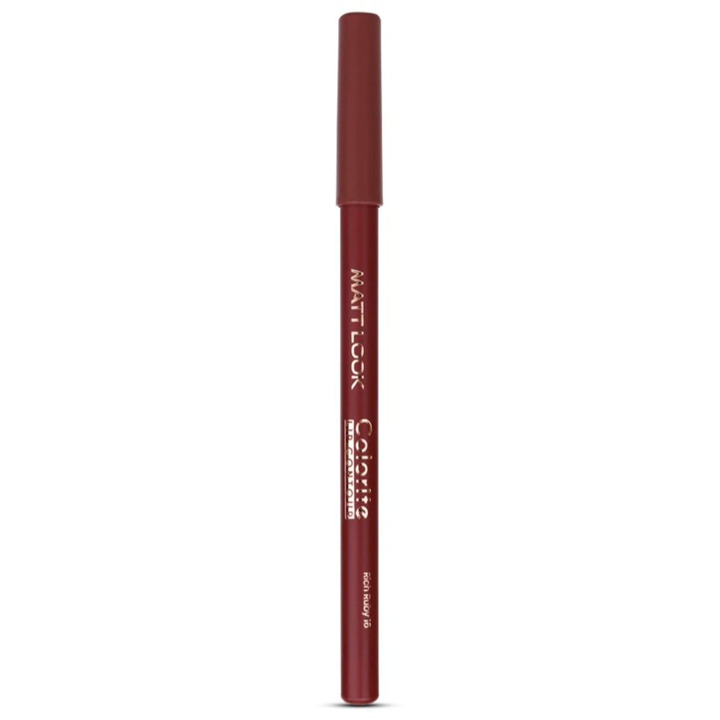 Matt Look Colorite Lip Contour Professional Matte Lip Color Pencil - Rich Ruby 16 - Swadesiicart