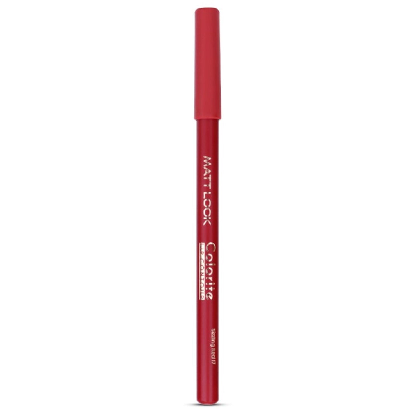 Matt Look Colorite Lip Contour Professional Matte Lip Color Pencil - Sizzling Red 17 - Swadesiicart