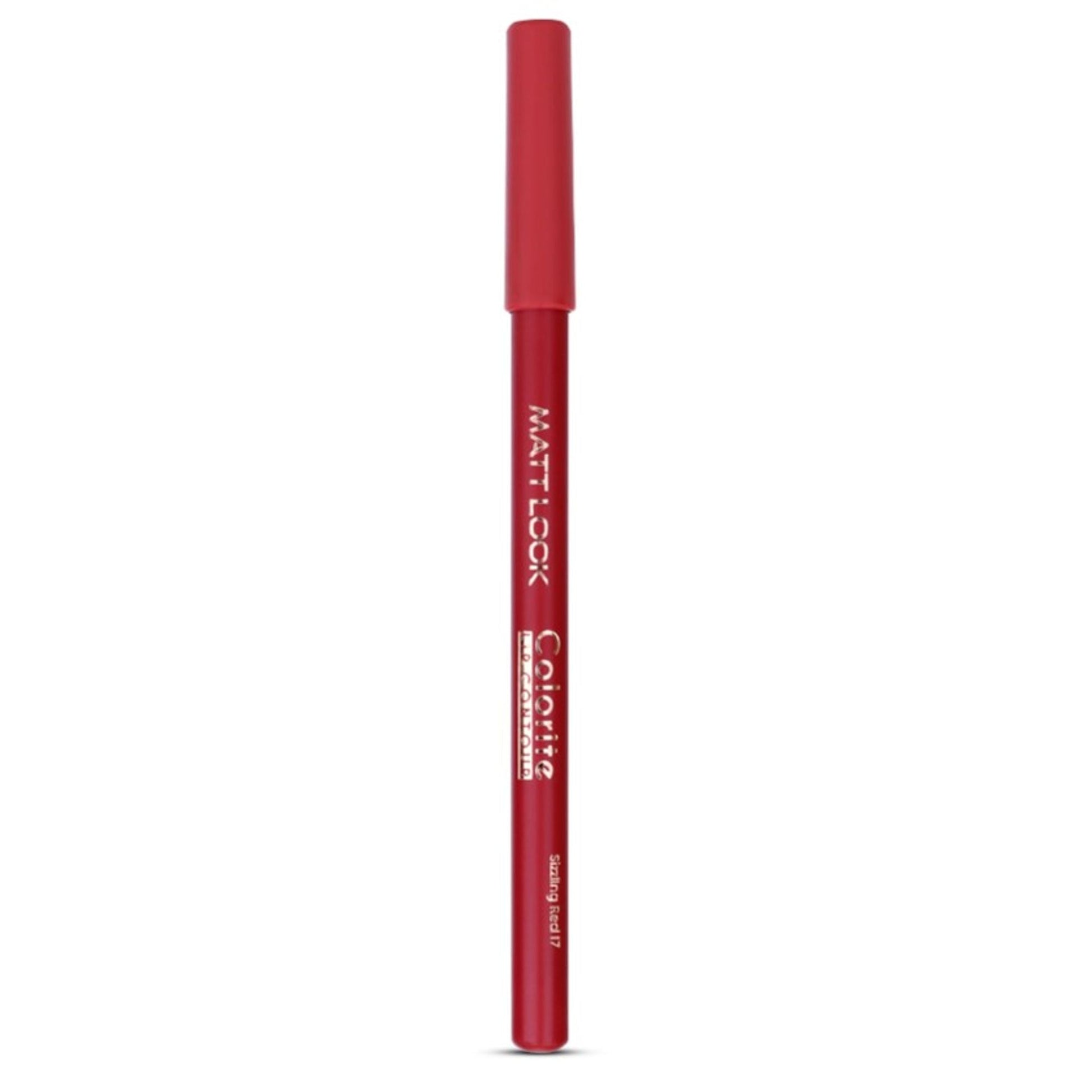 Matt Look Colorite Lip Contour Professional Matte Lip Color Pencil - Sizzling Red 17 - Swadesiicart