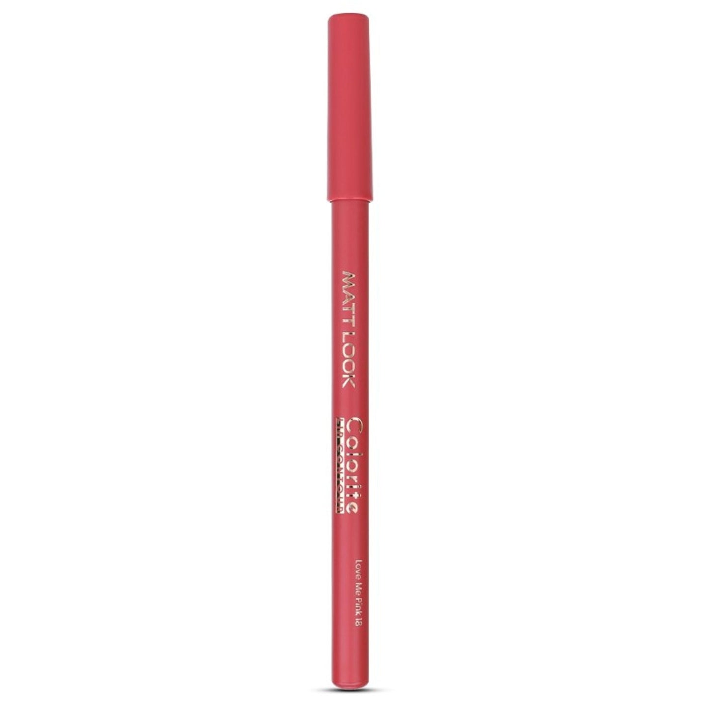 Matt Look Colorite Lip Contour Professional Matte Lip Color Pencil - Love Me Pink 18 - Swadesiicart
