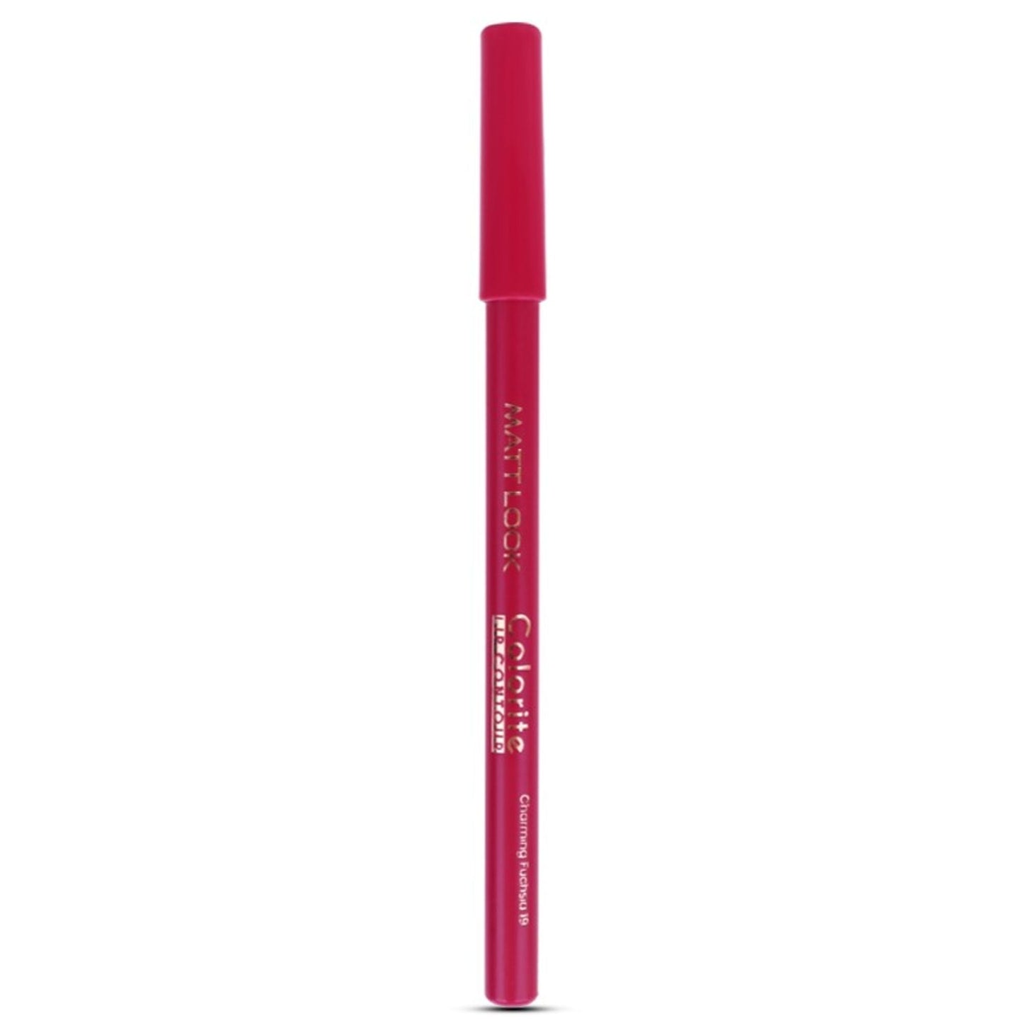 Matt Look Colorite Lip Contour Professional Matte Lip Color Pencil - Charming Fuchsia 19 - Swadesiicart