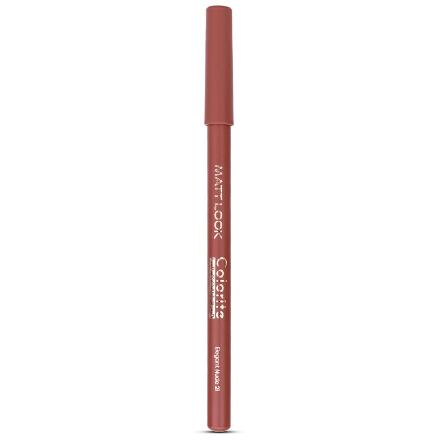 Matt Look Colorite Lip Contour Professional Matte Lip Color Pencil - Elegant Nude 21 - Swadesiicart