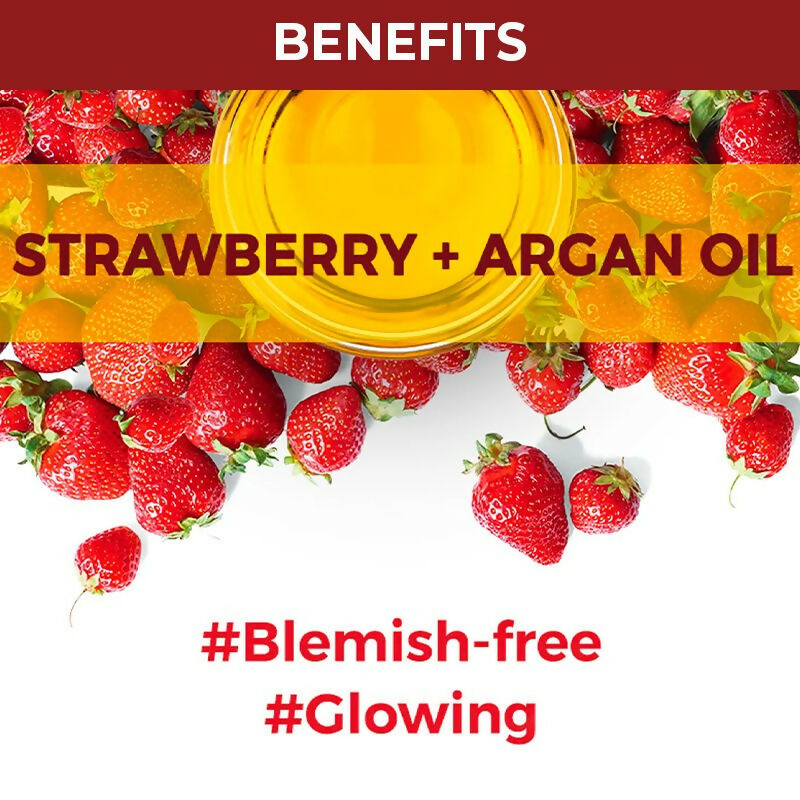 Nykaa Skin Secrets Exotic Indulgence Strawberry + Argan Oil Sheet Mask For Blemish - Free Skin - Swadesiicart