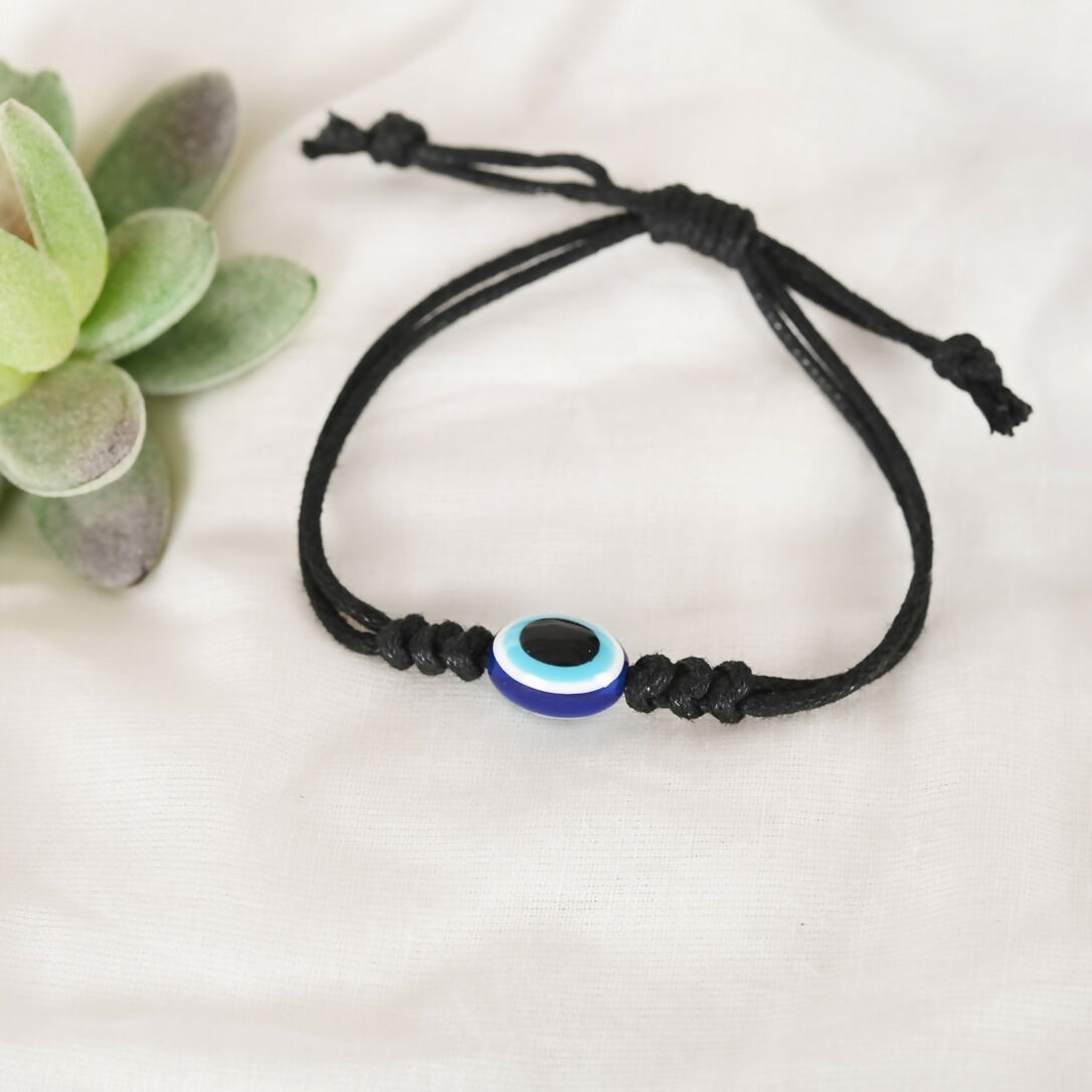 NVR Men & Women Evil Eye Adjustable Bracelet - Swadesiicart