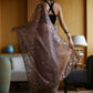 Vamsee Brown Organza Saree - Swadesiicart