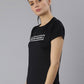 MKH Women Black Typography Printed Round Neck Dri-FIT T-shirt - Swadesiicart