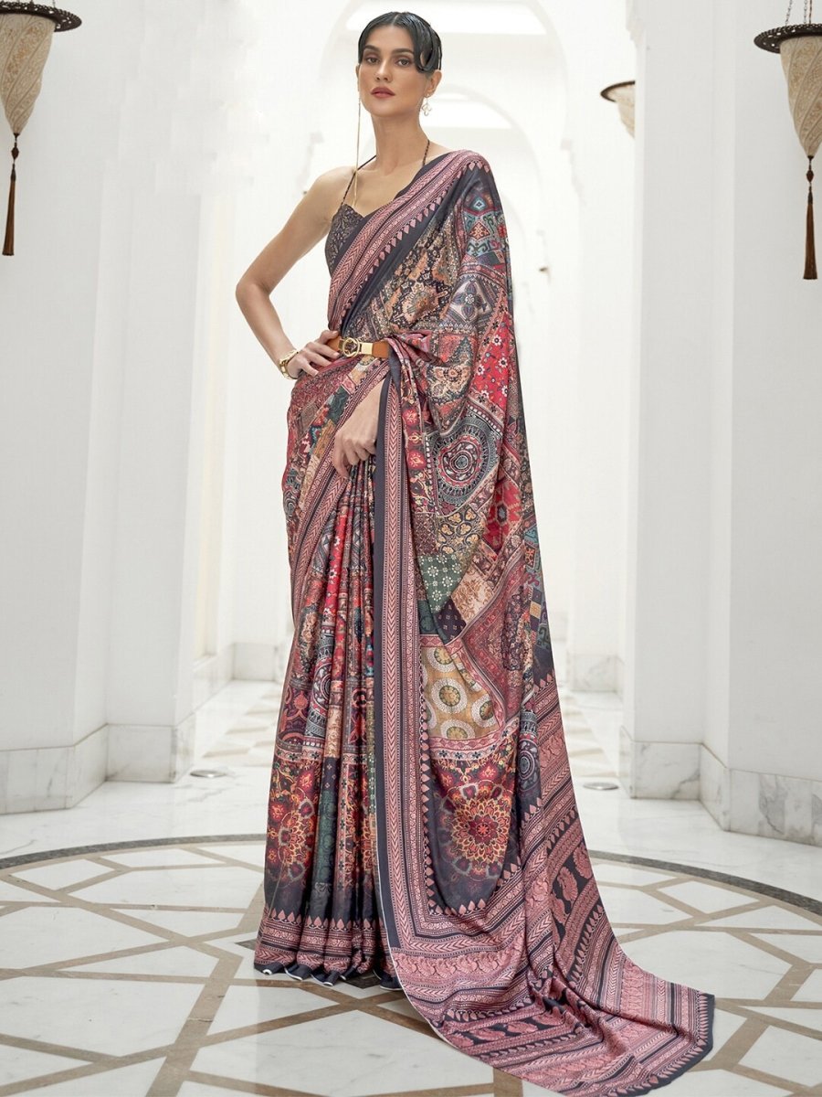 Anouk Kalamkari Pochampally Saree | Swadesiicart