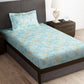 Story@home Blue & Yellow Printed Microfiber 180 TC Bedsheet With Pillow Cover - Swadesiicart