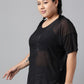 MKH Plus Size Typography Printed Drop-Shoulder Sleeves Dri-FIT Relaxed Fit Sports T-shirt - Swadesiicart