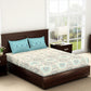 SPACES Reagalis Cream Ethnic Motifs 140 TC Cotton Queen Bedsheet & 2 Pillow Covers - Swadesiicart