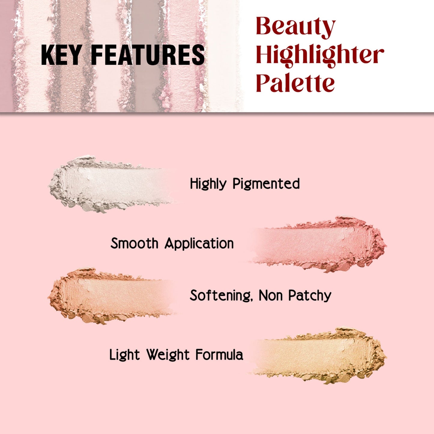 Matt Look Beauty Highlighter Palette - Sun and Sand - Swadesiicart