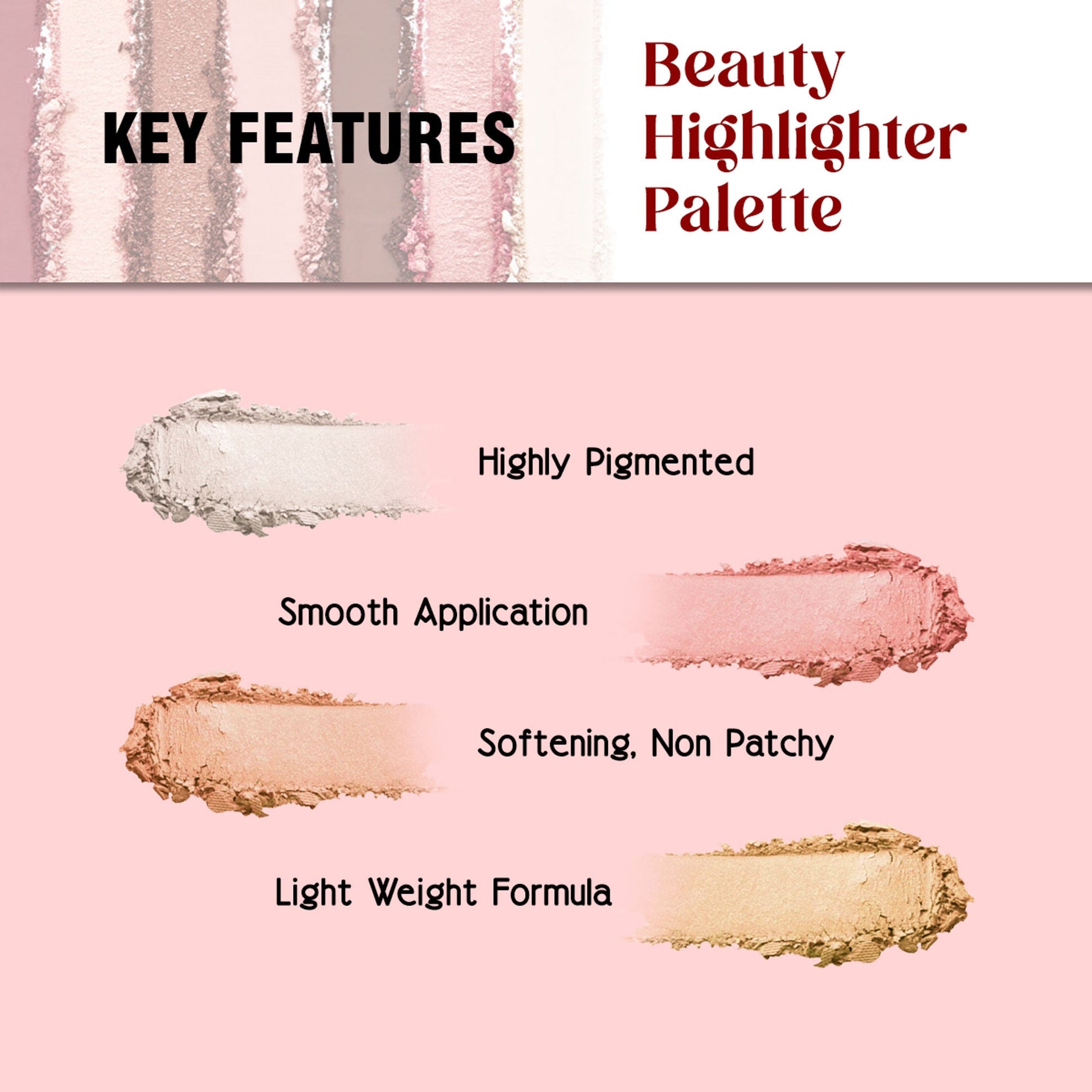 Matt Look Beauty Highlighter Palette - Sun and Sand - Swadesiicart