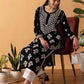 ADA Floral Printed Lucknowi Chikankari Kurta | Swadesiicart