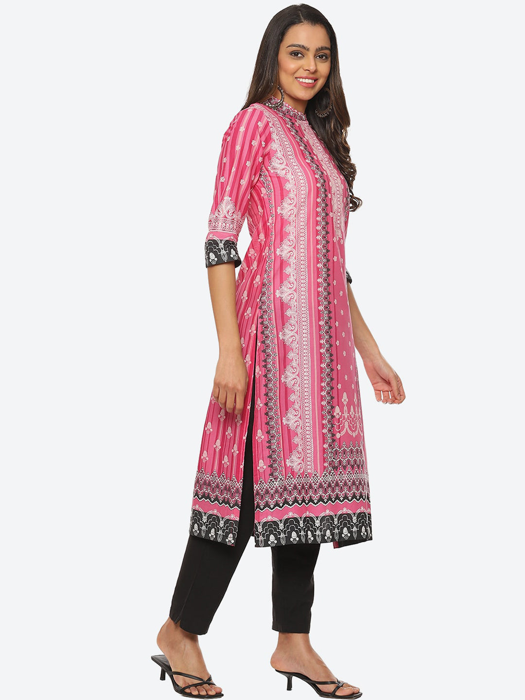 Biba Ethnic Motifs Printed Kurta - Swadesiicart