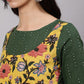 Aks Floral Printed Pure Cotton Kurti With Dhoti Pants