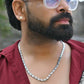 VOJ Men Silver Plated Stainless Steel Chain | Swadesiicart