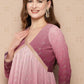 Ahalyaa Women's Traditional wear Ethnic Dress - Burgundy | Swadesiicart