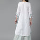 ADA Ethnic Motifs Embroidered Chikankari Floral Kurta | Swadesiicart