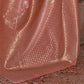 Mitera Pink & Gold-Toned Woven Design Zari Silk Blend Banarasi Saree | Swadesiicart