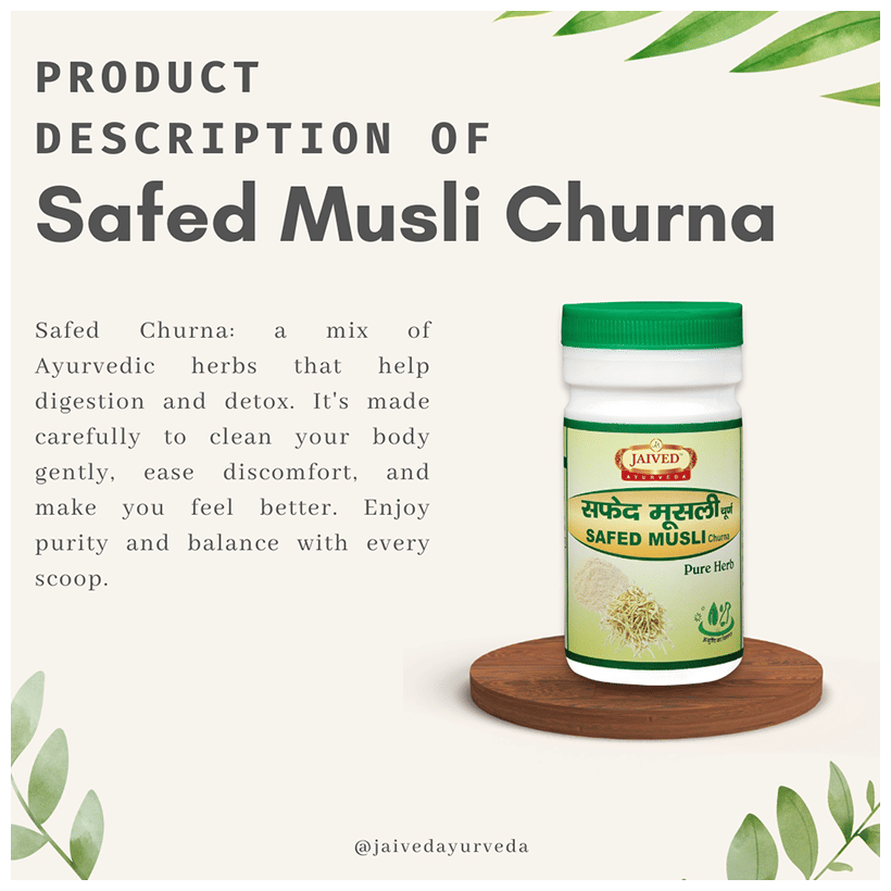 Jaived Ayurveda Safed Musli Churna | Swadesiicart
