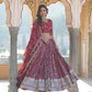 Lorenvalley Ranipink Pure Viscose Jacquard With Embroidered Sequins work Lehenga Choli | Swadesiicart