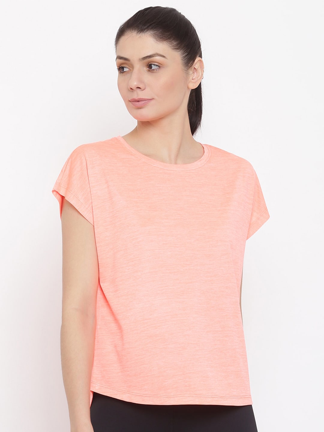 MKH Women Orange Dri-FIT Sports T-shirt - Swadesiicart