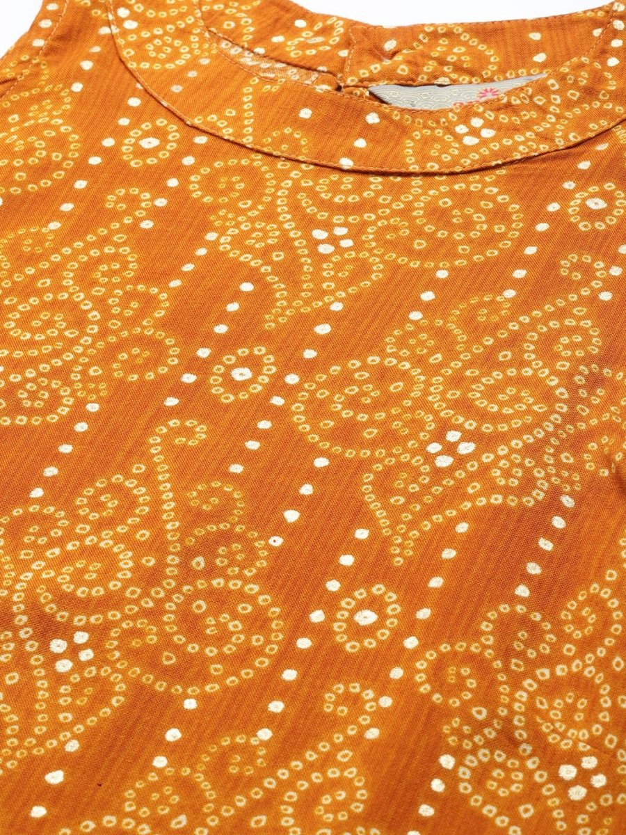 Anouk Women Yellow Bandhani Printed Kurta - Swadesiicart