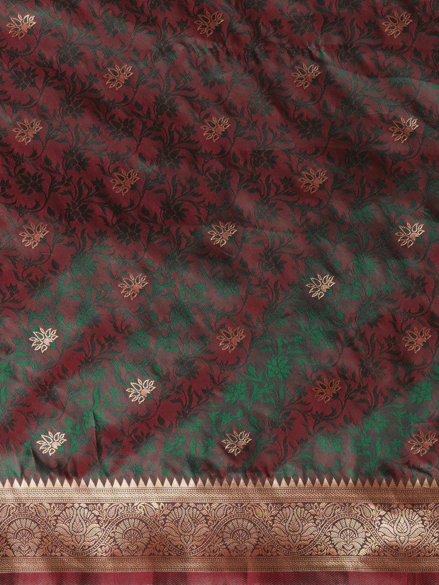 Anouk Woven Design Zari Banarasi Saree | Swadesiicart
