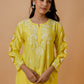 HOUSE OF KARI Ethnic Motifs Embroidered Round Neck Chikankari Chanderi Silk Kurta | Swadesiicart