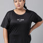 MKH Typography Printed Plus Size Drop Shoulder Sleeves Relaxed Fit Dri-FIT Sports T-shirt - Swadesiicart