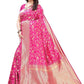 Vamika Banarasi Jacquard Weaving Pink Saree (PARINITI PINK) | Swadesiicart