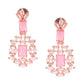 Saraf RS Jewellery Rose Gold-Polished & Pink AD Studded Handcrafted Jewellery Set - Swadesiicart