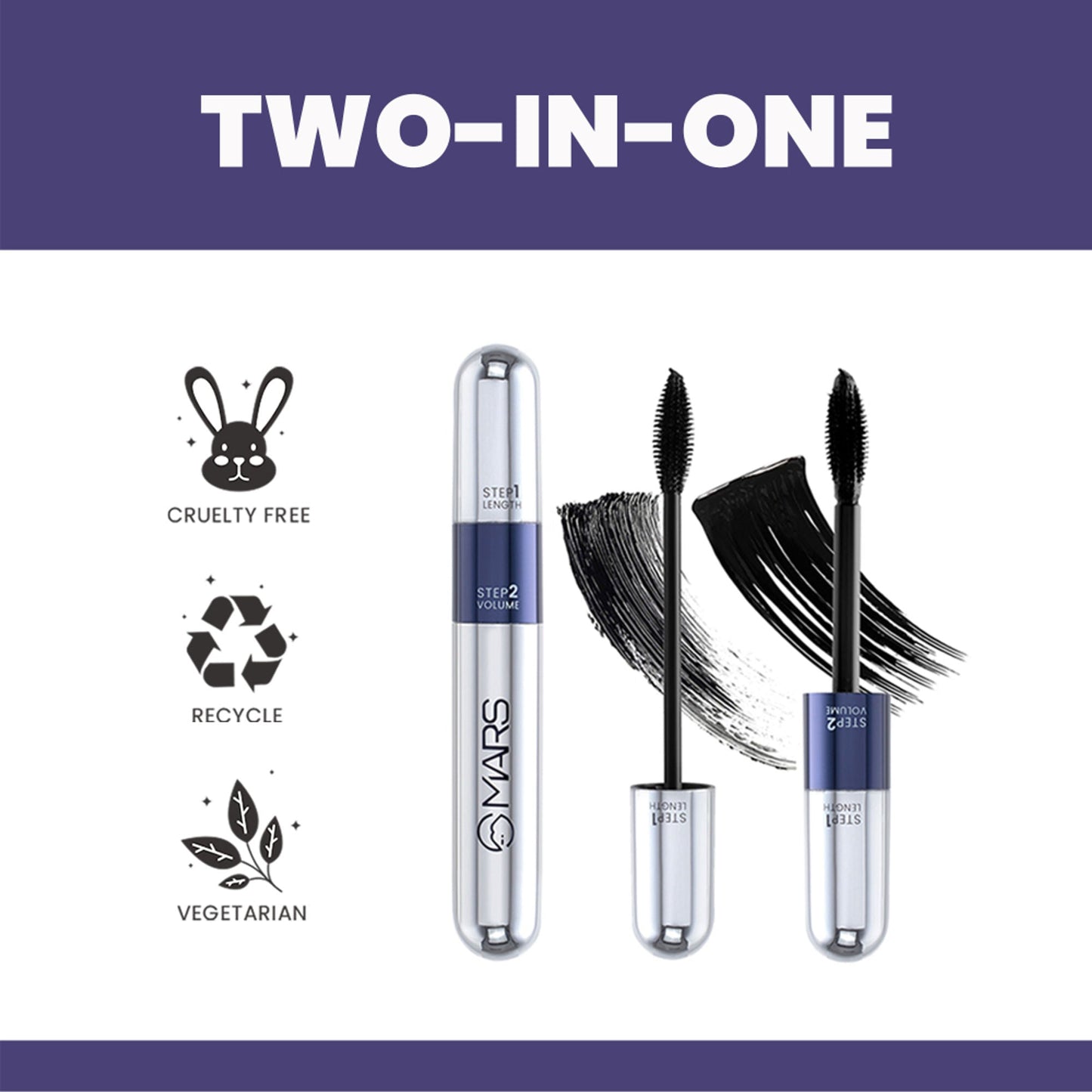 MARS Cosmetics Double Trouble Mascara - Swadesiicart