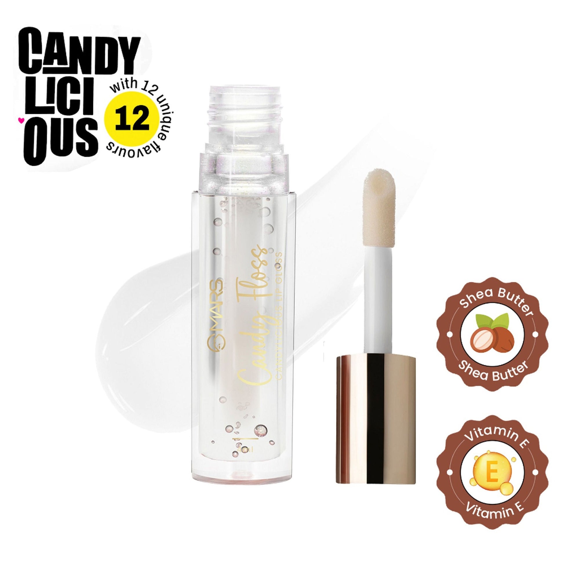 MARS Cosmetics Candylicious Colored Lip Gloss - Candy Floss - Swadesiicart