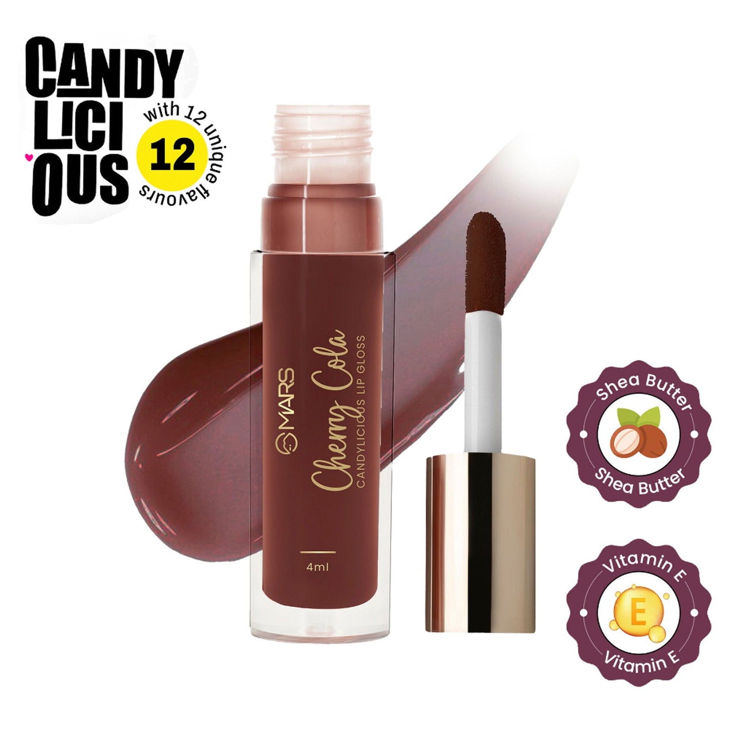 MARS Cosmetics Candylicious Colored Lip Gloss - Cherry Cola - Swadesiicart