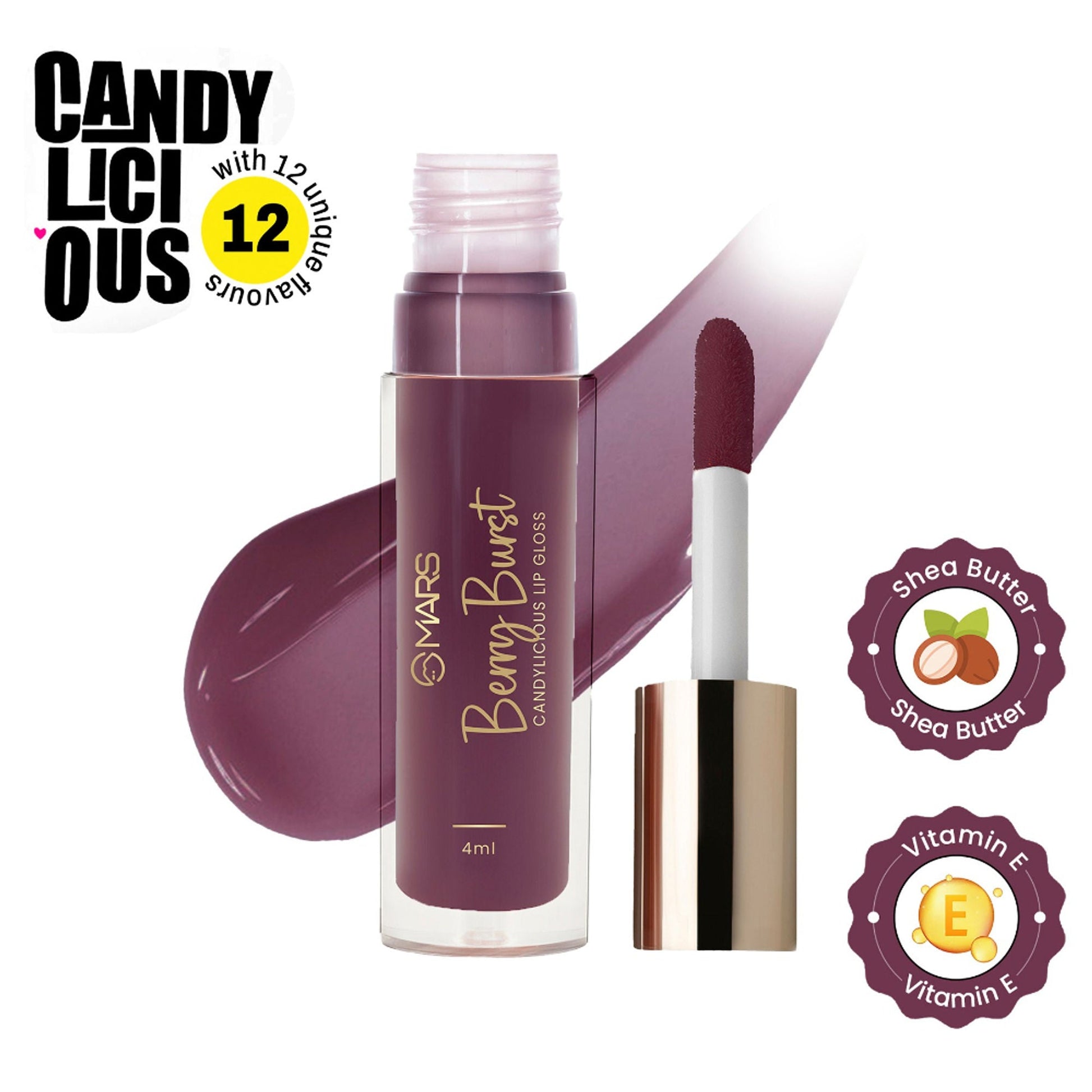 MARS Cosmetics Candylicious Colored Lip Gloss - Berry Burst - Swadesiicart