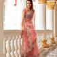 Tikhi Imli Floral Beads and Stones Organza Heavy Work Saree | Swadesiicart