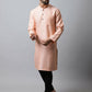 Even Apparels Pink Color Pure Cotton Men's Kurta With Band Collar (SLD1186) | Swadesiicart