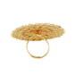 NVR Women's Traditional Ethnic Kundan Meenakari Gold-Polished Ajustable Finger Ring | Swadesiicart