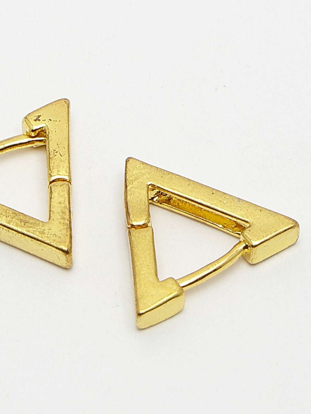 NVR Men's Gold-Polished Geometric Shape Stainless Steel Studs Earring | Swadesiicart