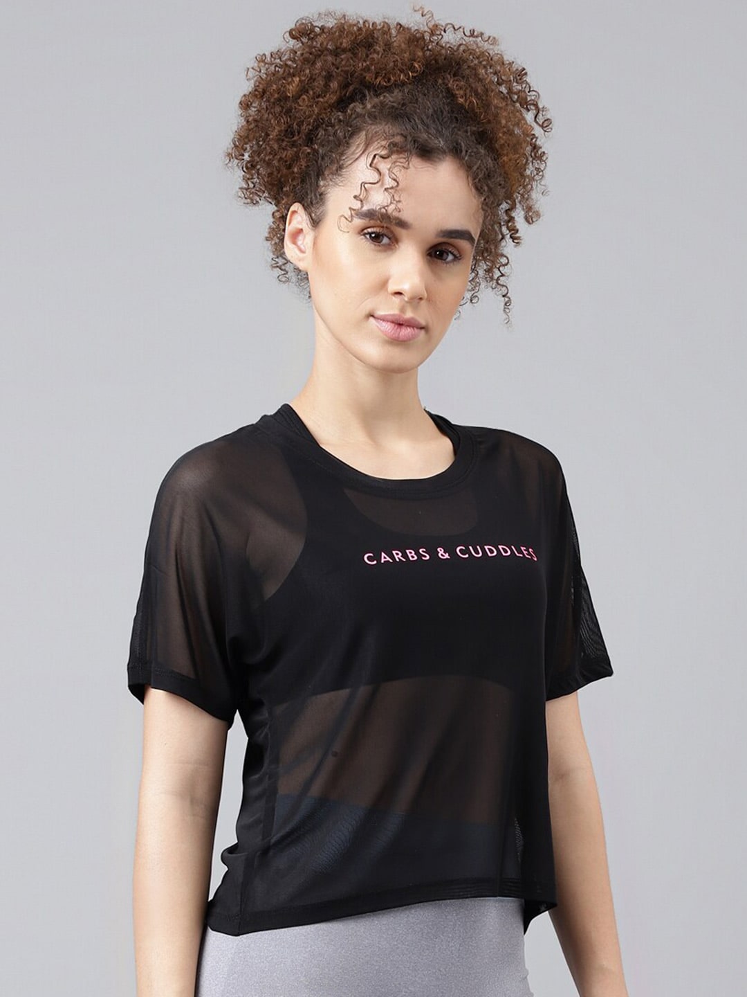MKH Typography Printed Relaxed Fit Sheer Dri-FIT T-shirt - Swadesiicart
