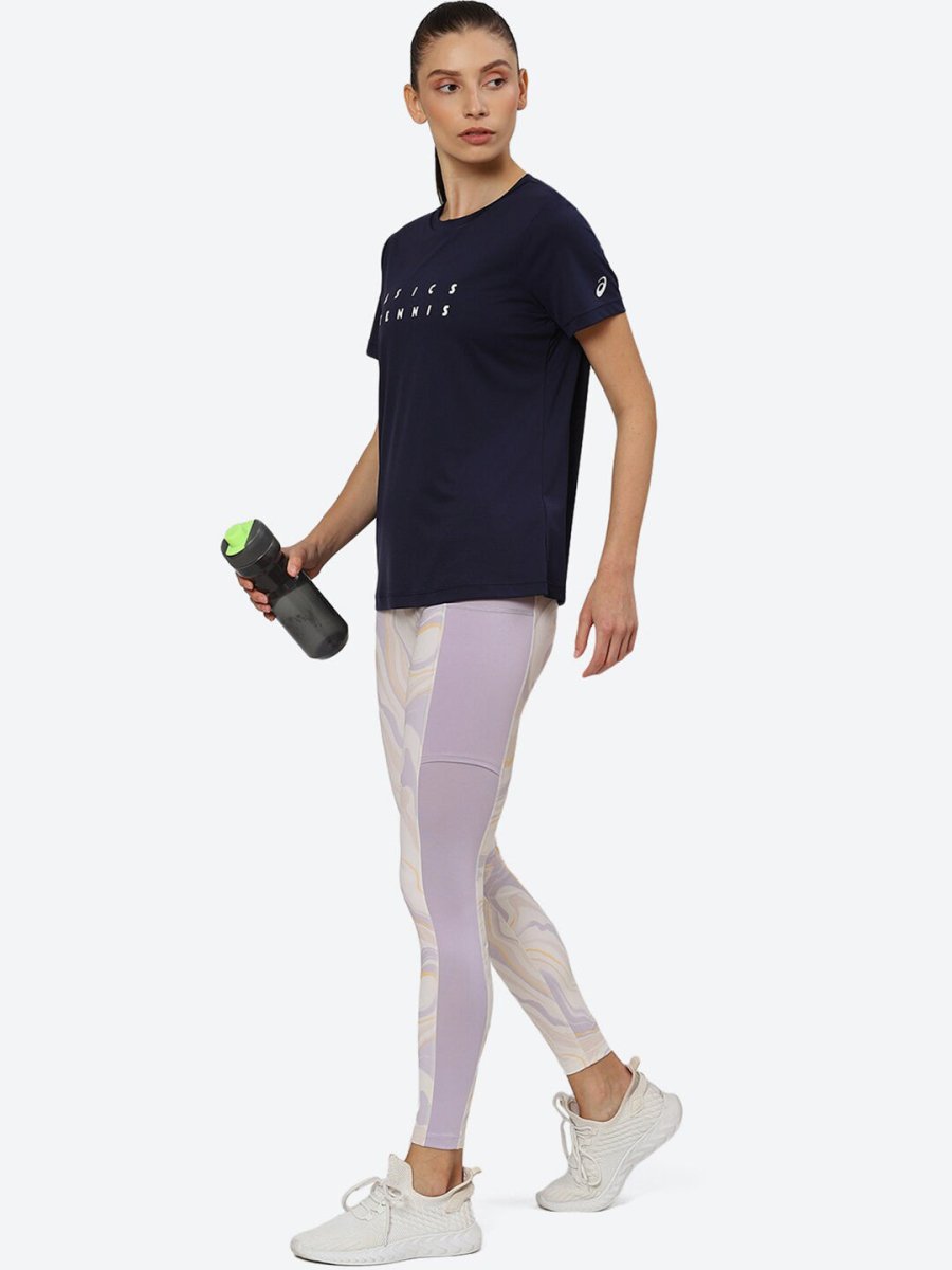 ASICS Women Typography Court Graphic Printed T-shirt | Swadesiicart