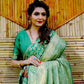 Partywear Designer Green Banarasi Silk Fancy Saree - Starwalk | Swadesiicart