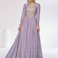 Lorenvalley Fashion Lavender Chinon Embroidery With Sequince Work Gown Stitched | Swadesiicart
