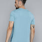 Alcis Men Blue Solid Slim Fit Gym T-shirt | Swadesiicart