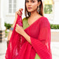 Tikhi Imli Georgette Half and Half Saree | Swadesiicart