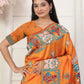 Shree Shyam Fashion Silk Blend Orange Saree