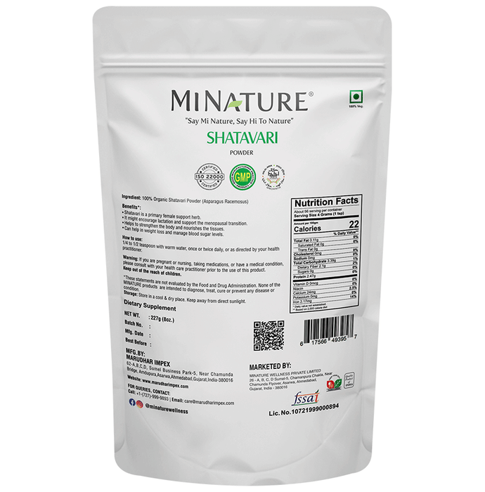 Minature Shatavari Organic Powder | Swadesiicart