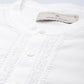House of Pataudi Men Pure Cotton Solid Chikankari Jashn Short Kurta | Swadesiicart